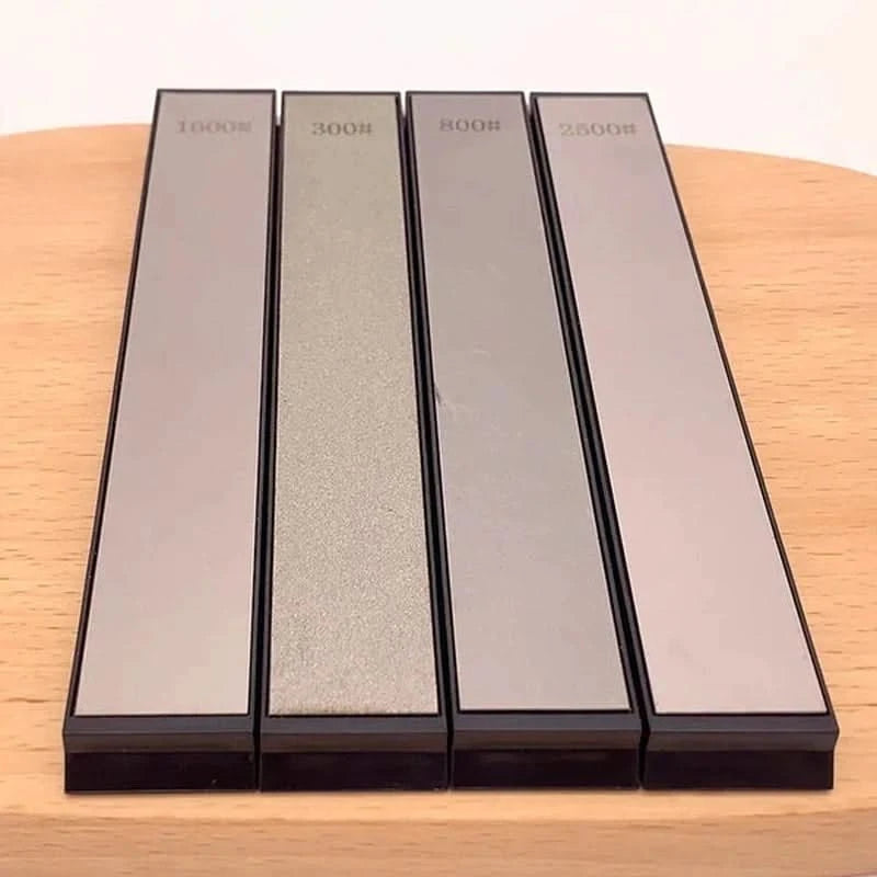 Set van 4 diamantslijpstenen voor keukenmessen 300# 800# 1600# 2500#